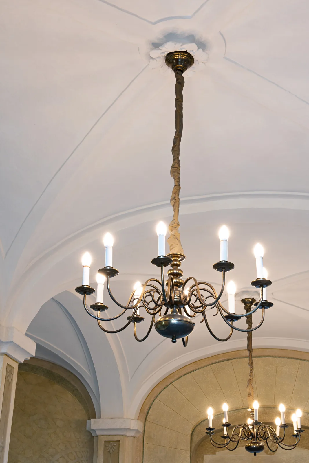 Schloss Rammenau – Treppenhaus mit Skulpturen