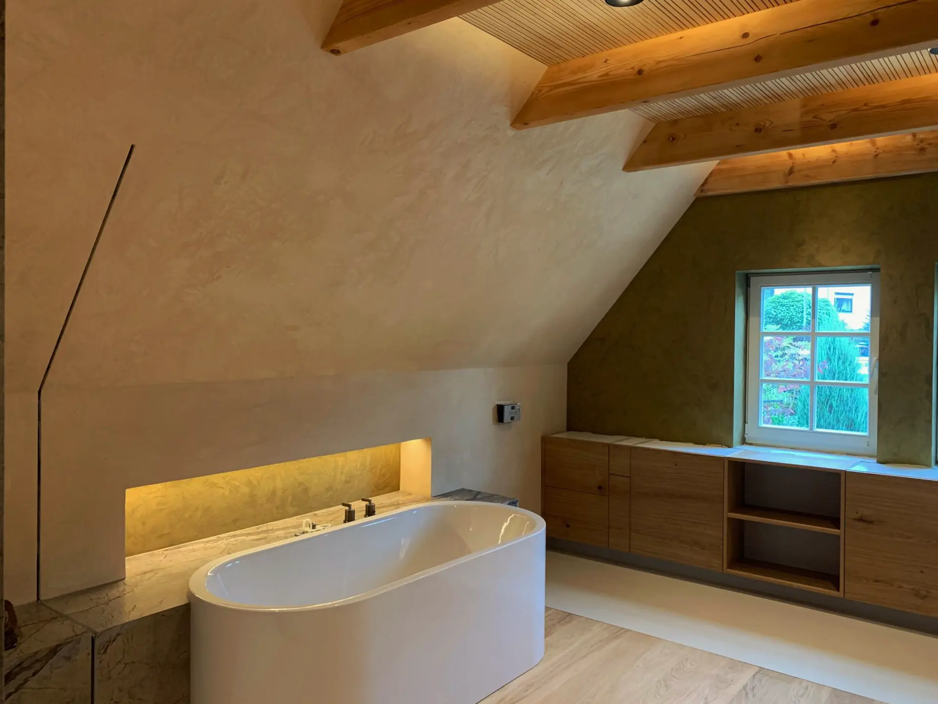 Kalkputz im Badezimmer